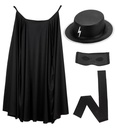Set de "BANDIT MASQUE" cape, chapeau, masque, foulard pour la taille