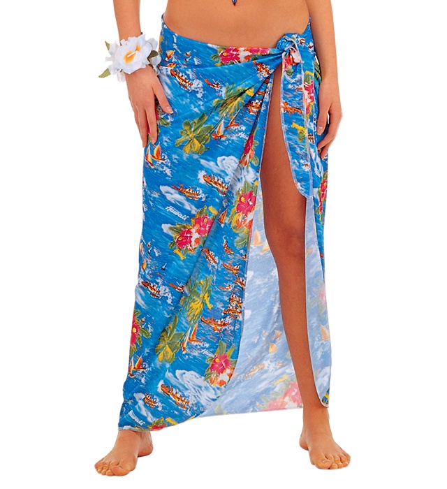 "PAREO HAWAIEN" azur