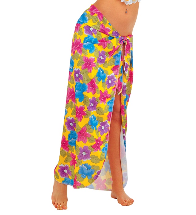 "PAREO HAWAIEN" jaune