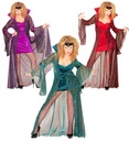 "MAITRESSE MYSTIQUE" 3 coul. (robe, manteau, bandeau avec gemme)
