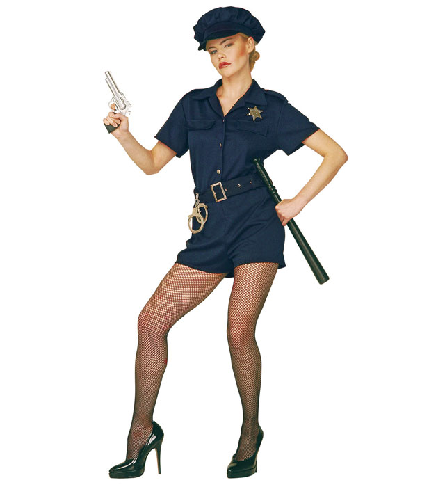"POLICIERE" (robe, ceinture, chapeau)