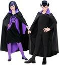 "CAPE NOIRE AVEC COL POURPRE SATIN" taille enfant - 110 cm