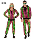 "COMBINAISON PARTY FASHION ANIMALIER RAVE FLUO" (veste, pantalon)