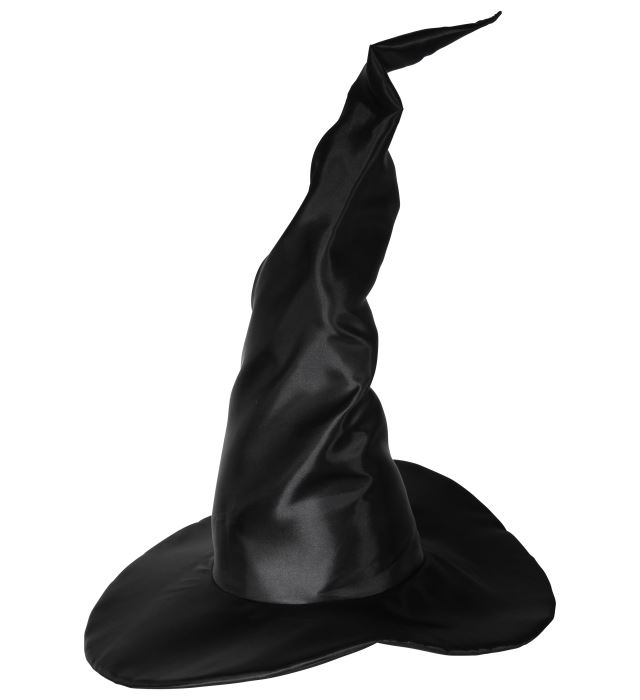 [00250] "CHAPEAU DE SORCIERE PLIABLE SATINE EXTRA GRAND"