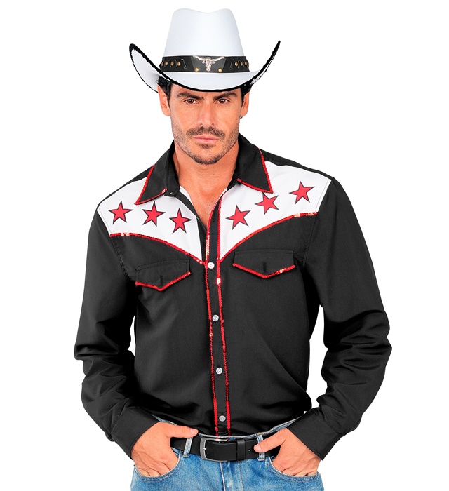 "CHEMISE COW BOY WESTERN RODEO"