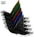 "CHAPEAU DE SORCIERE LUMINEUX AVECFIBRE OPTIQUE" 5 coul. Ass.
