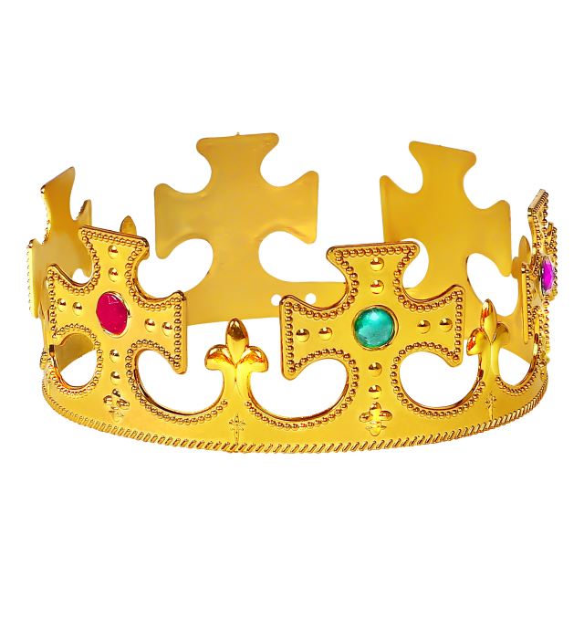 "COURONNE DE ROI OR AVEC PIERRES"