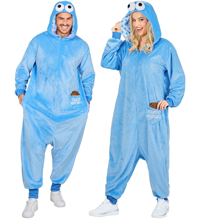 "ONESIE EN PELUCHE MONSTRE DES BONBONS" (combinaison avec capuche, biscuit)