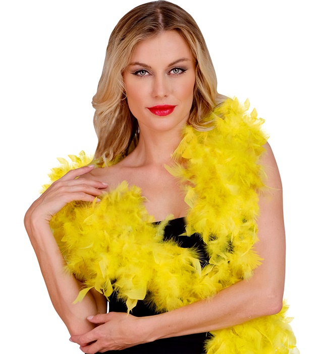[4571G] "BOA A PLUMES SHOW" jaune - 1,80 m - 110 g