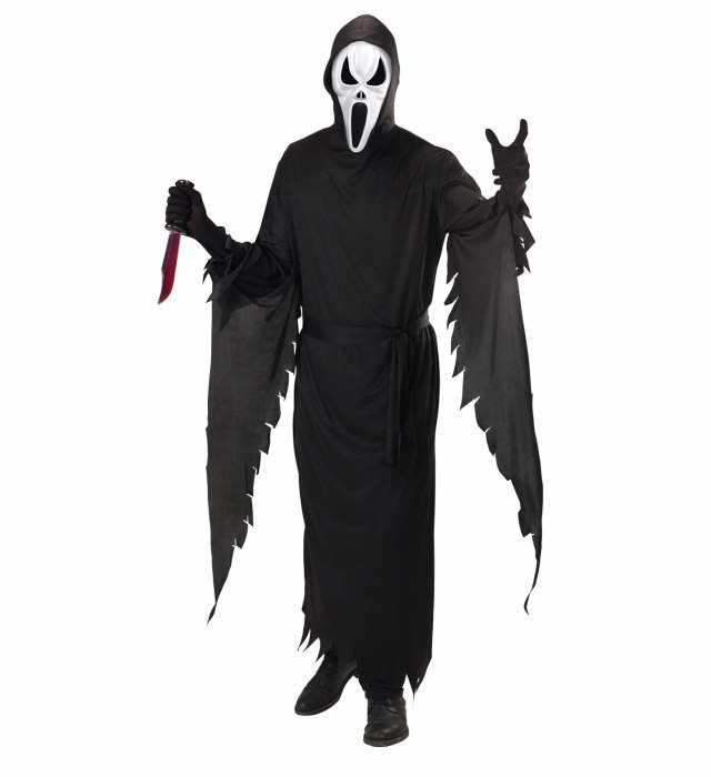 "SCREAMING GHOST" (tunique avec capuche, ceinture, masque)