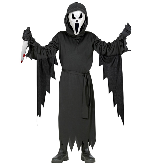 "SCREAMING GHOST" (tunique avec capuche, ceinture, masque)