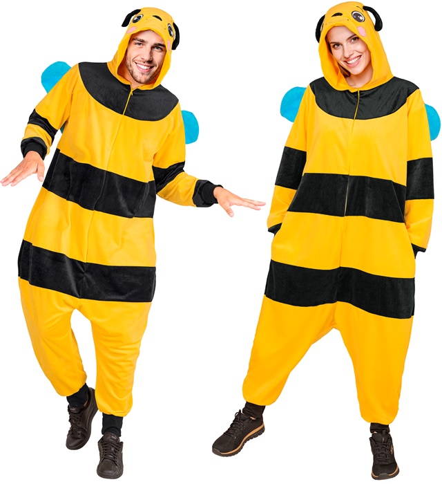 "ONESIE EN PELUCHE ABEILLE" (combinaison avec capuche)