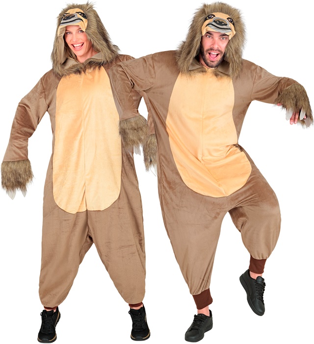 "ONESIE EN PELUCHE PARESSEUX" (combinaison avec capuche)