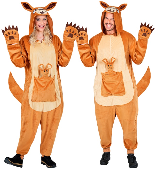 "ONESIE EN PELUCHE KANGOUROU" (combinaison avec capuche, bébé kangourou)