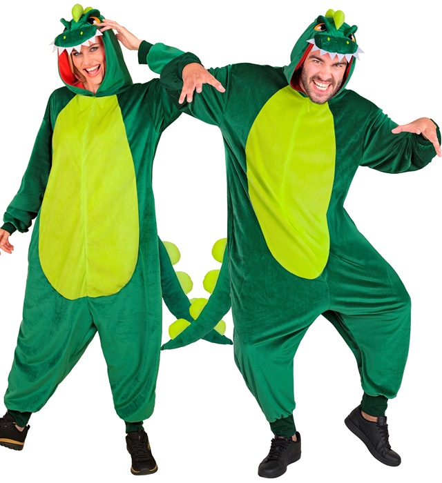 "ONESIE EN PELUCHE DINOSAURE" (combinaison avec capuche)