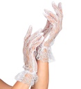"GANTS DENTELLE BLANCS" 25 cm
