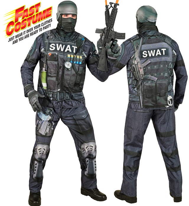 "S.W.A.T. FAST COSTUME" (veste, pantalon, gants, masque)
