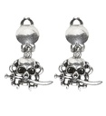 Paire de "BOUCLES D'OREILLES CRANEDE PIRATE"