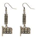 Paire de "BOUCLES D'OREILLES DRAPEAU DE PIRATE"