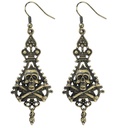 Paire de "BOUCLES D'OREILLES TETE DE MORT"