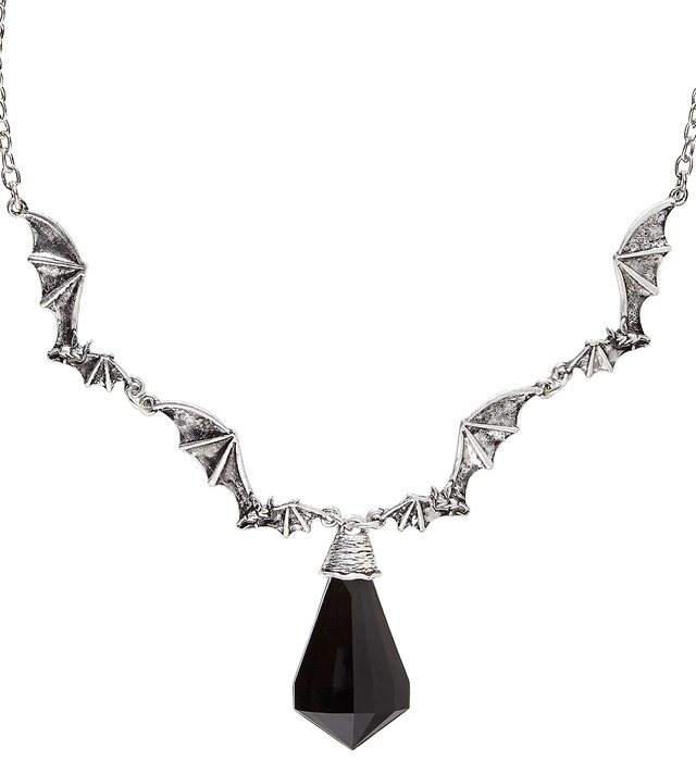 "COLLIER CHAUVE-SOURIS AVEC PIERRENOIRE"