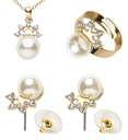 "SET PERLE  ET STRASS AVEC COLLIER, BOUCLES D'OREILLES ET BAGUE""