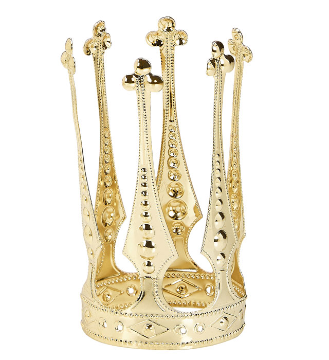 "MINI COURONNE DOREE EN ALUMINIUM"