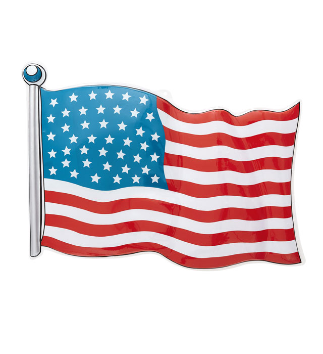 [46869] "DRAPEAU USA EN PVC"62X44 cm