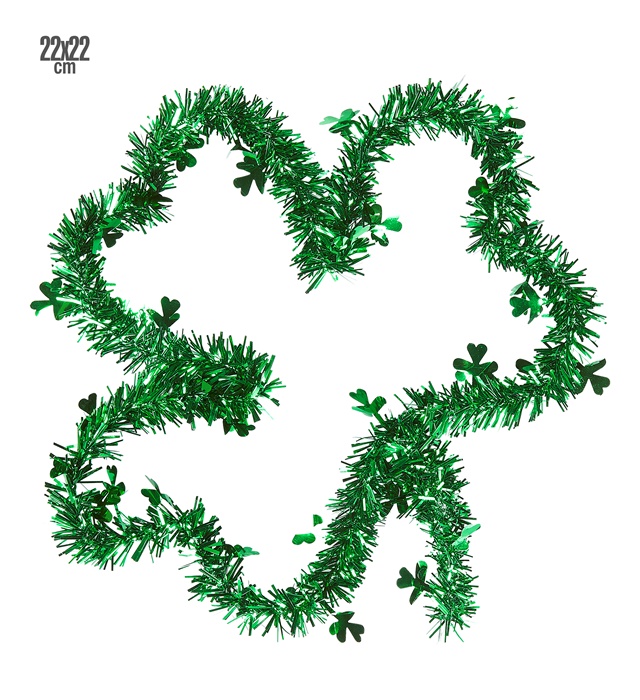 "TREFLE SAINT PATRICK FILS LAMES" 22X22 cm
