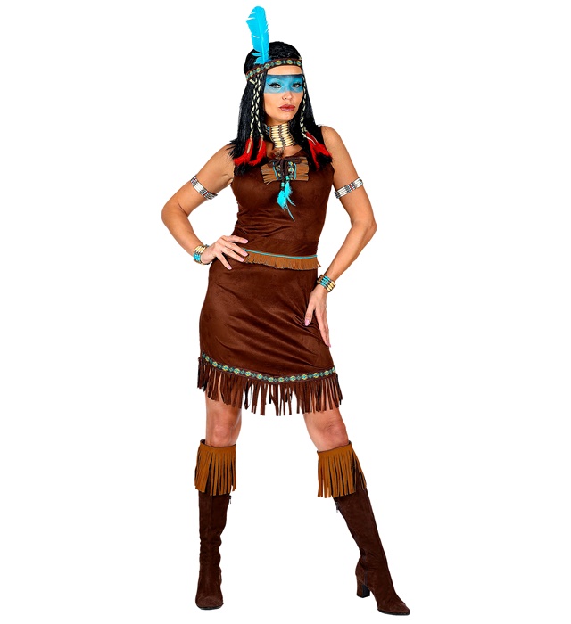 [00219] "INDIENNE" (robe, ceinture, bandeau avec plume) (XS)