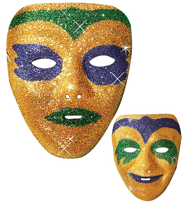 "MASQUE" plastique - 2 styles & 2 couleurs ass.