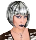 "PERRUQUE HALLOWEEN NOIR ET BLANC" en sachet