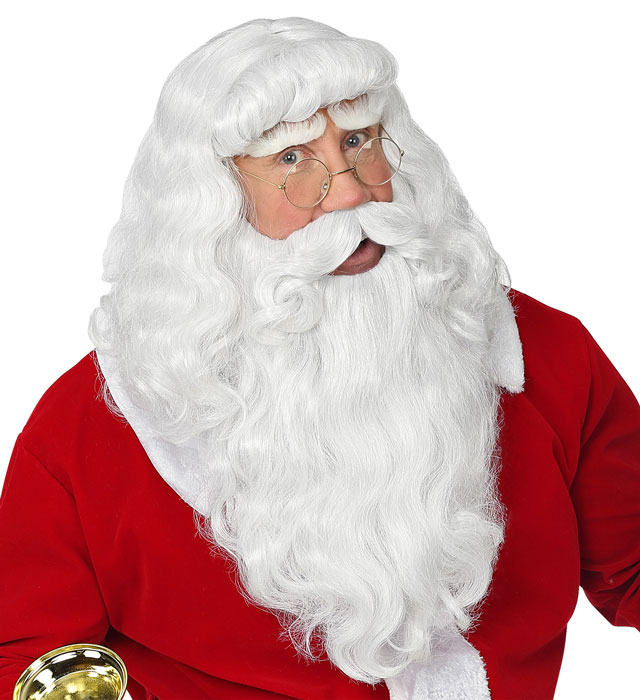 "PERRUQUE LUXE PÈRE NOEL AVEC BARBE ET MOUSTACHE" en boîte