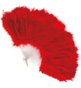 "EVENTAIL A PLUMES" rouge