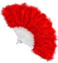 "EVENTAIL A PLUMES" rouge
