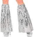 "LE STYLE DISCO DES ANNEES 70" (jambières à paillettes argent)