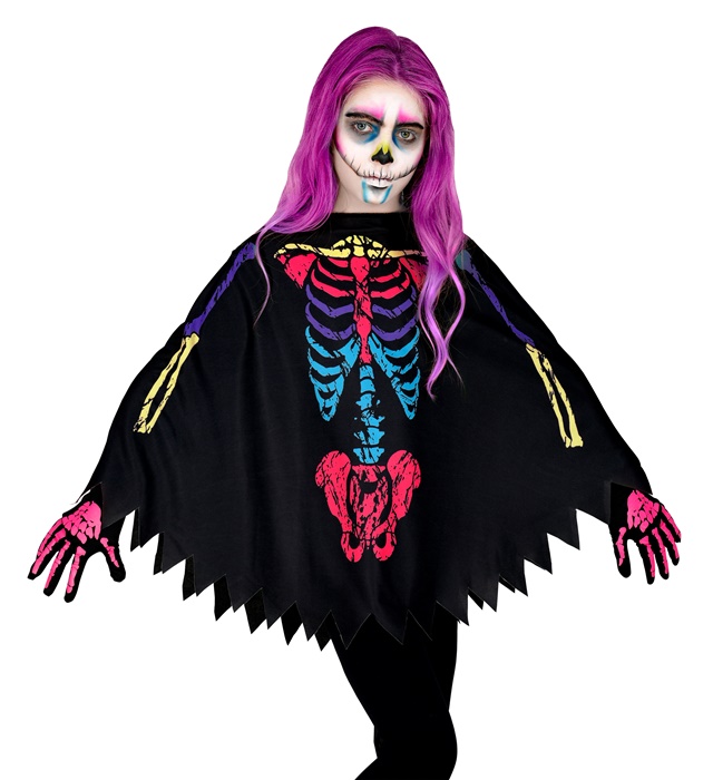 "SQUELETTE COLORE" (poncho)