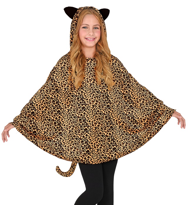 "LEOPARD" (poncho avec capuche)