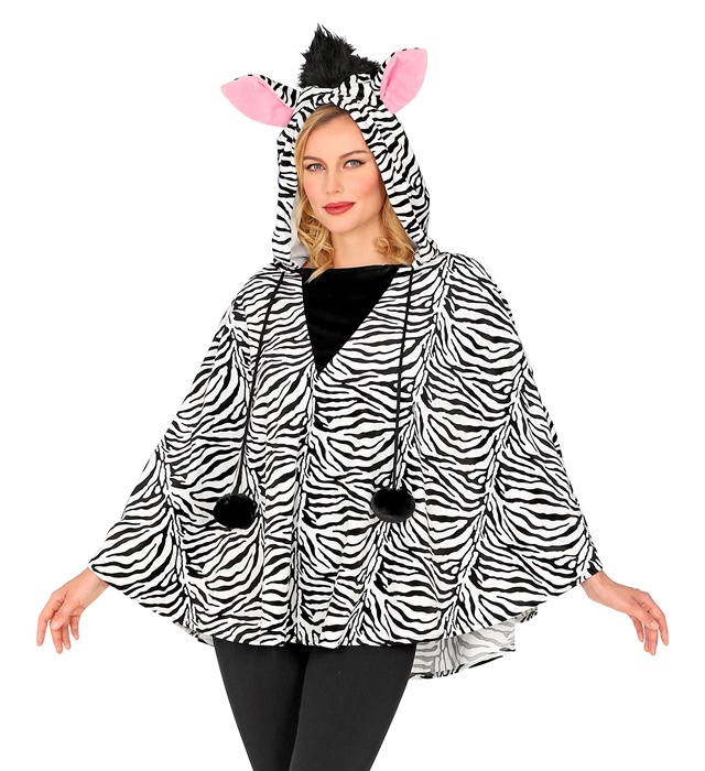 "ZEBRE" (poncho avec capuche)