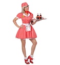 "SERVEUSE 50's" (robe avec jupon, tablier, épingle, foulard, bandeau)
