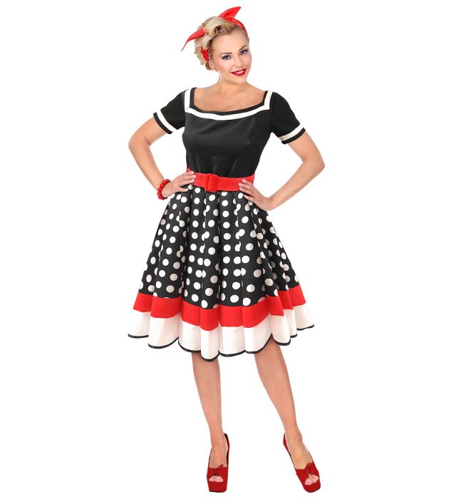 "MODE 50's" (robe avec jupon, ceinture)