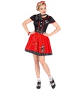 "FILLE ANNÉE 50" (robe avec jupon, ceinture, foulard)