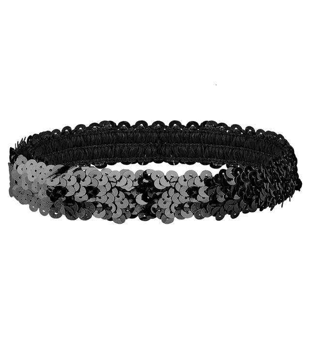[00307] "BANDEAU A PAILLETTES NOIRES"