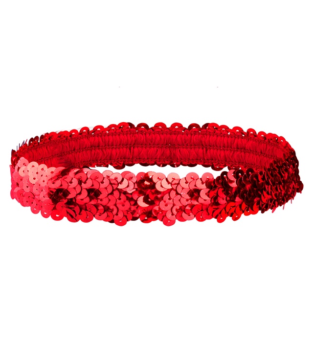 [00308] "BANDEAU A PAILLETTES ROUGES"