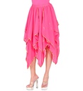 "JUPE ROSE EN MOUSSELINE DE SOIE"