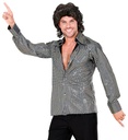 "THE 70s DISCO STYLE - silver squares" (chemise)