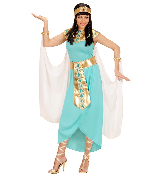 "REINE EGYPTIENNE" (robe, ceinture, col, manchettes, coiffe, cape)