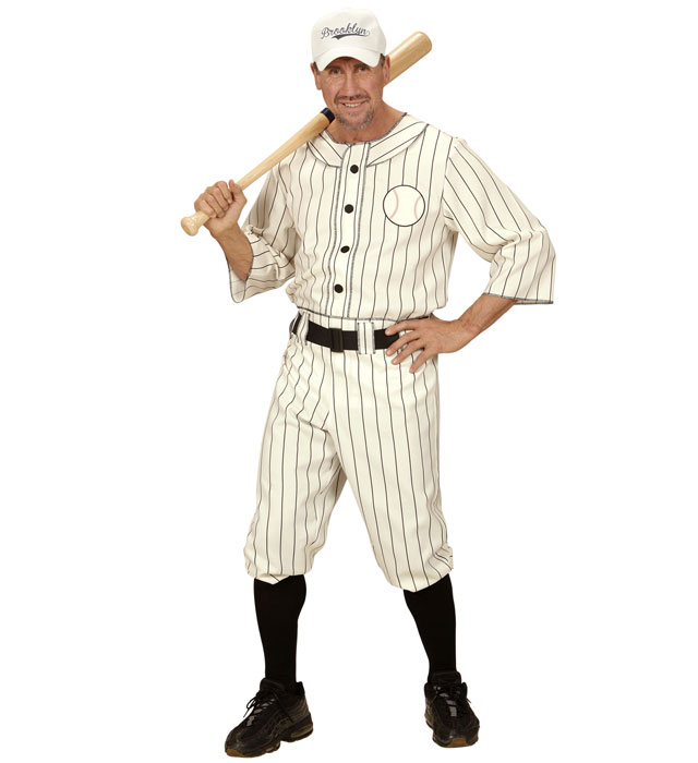 [49491] "JOUEUR DE BASEBALL" (chemise, pantalon avec ceinture, casquette) (S)
