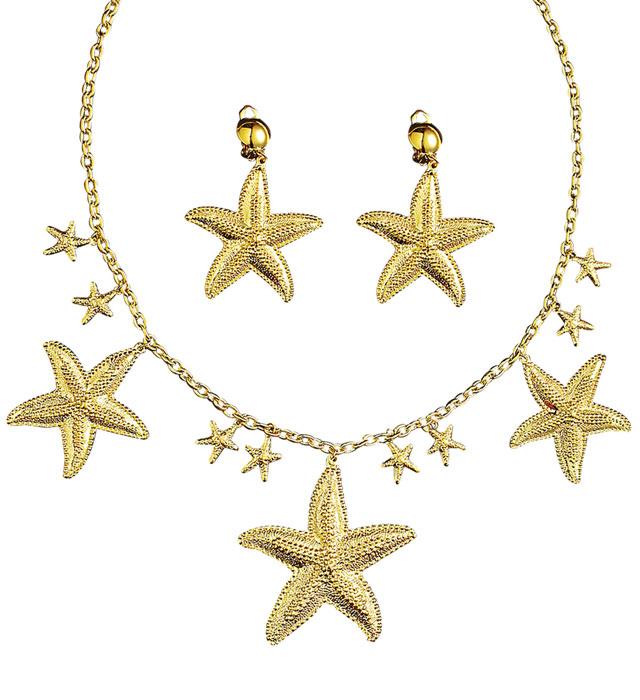 "COLLIER ET BOUCLES D'OREILLE SIRENE"