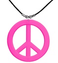 "COLLIER HIPPIE ROSE NÉON"